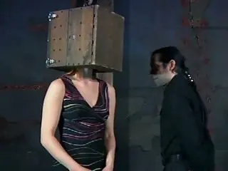 Slutty girl got her head caged by freaky BDSM master